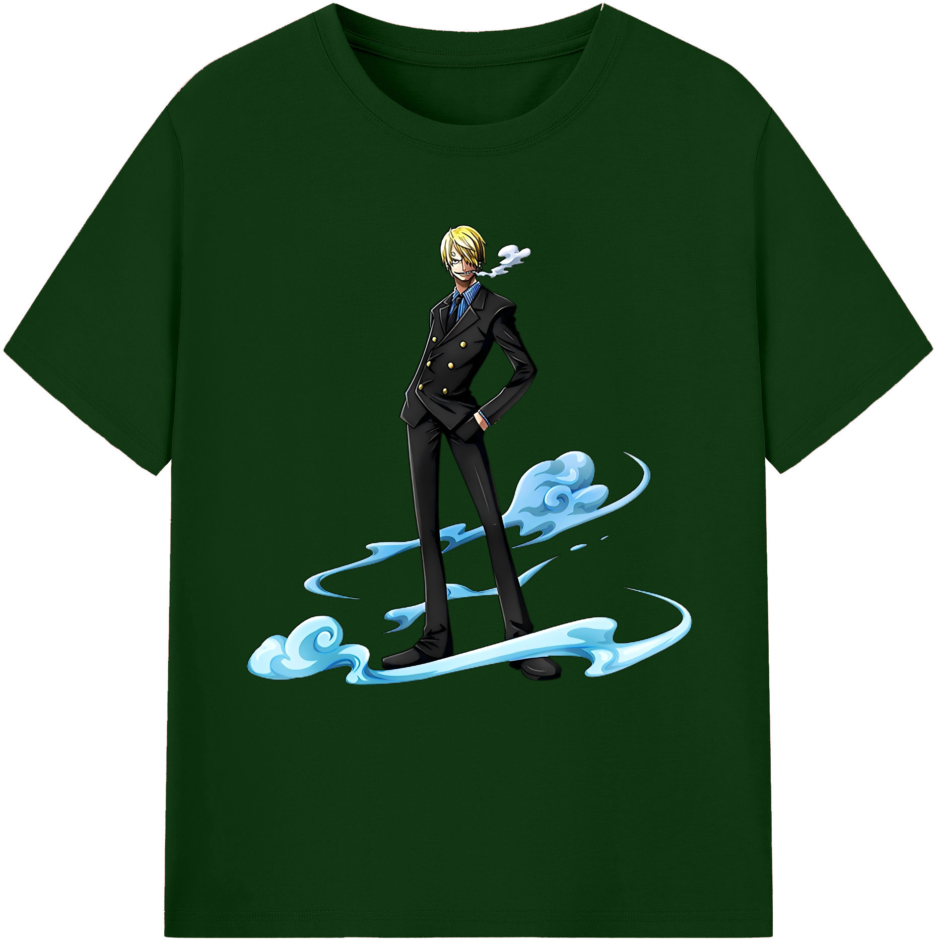 ワンピース サンジ ONE PIECE Sanji 綿100％半袖Tシャツ（フロントプリント）